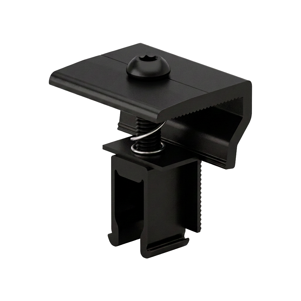 End Clamp 28–46 mm · schwarz eloxiert